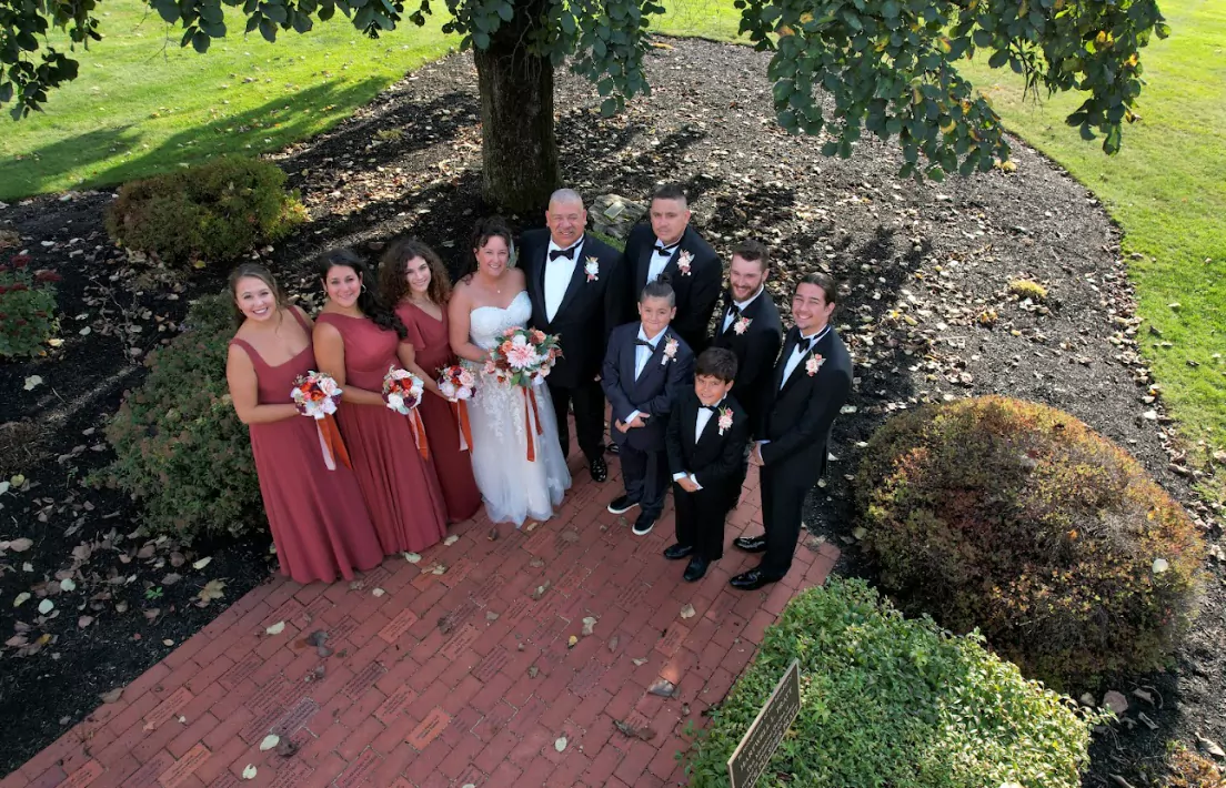Wedding photo of a family