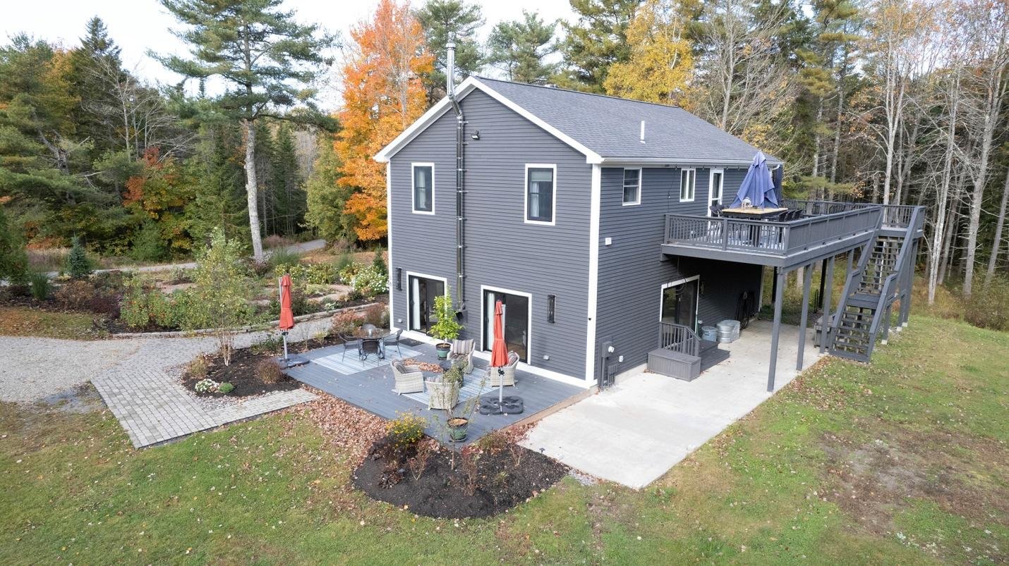 Professional aerial photography of a house
