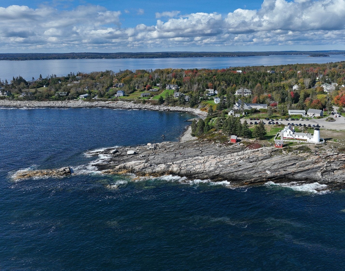 Drone photograph of an island