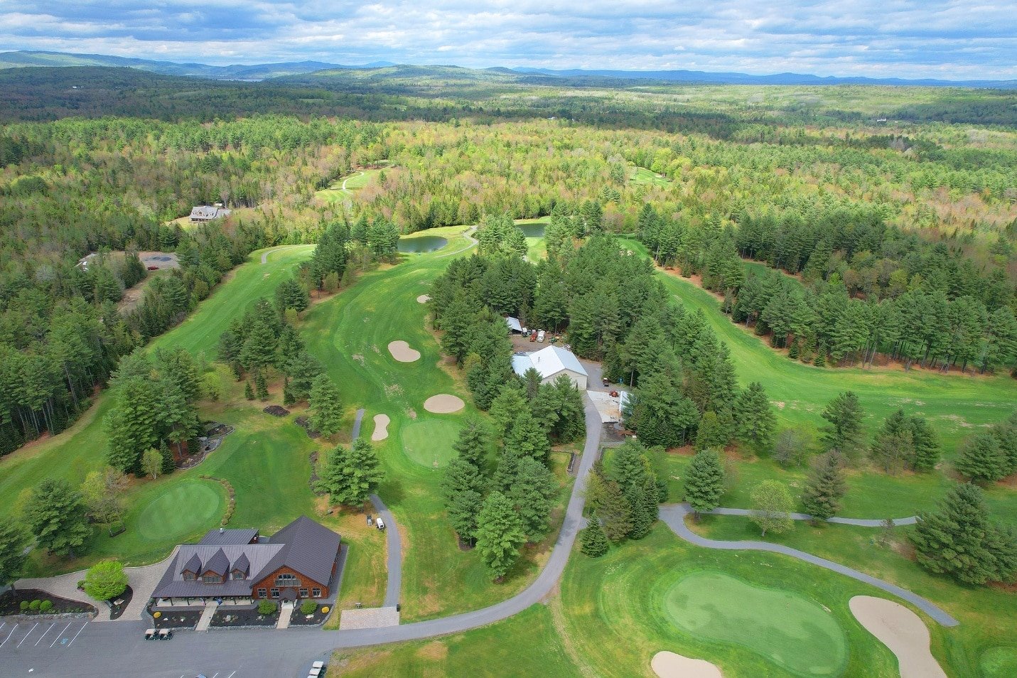 Drone photograph of a house